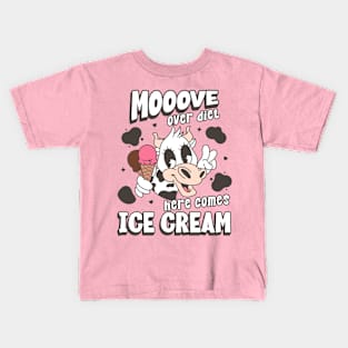 Funny Cow Ice Cream Lover Kids T-Shirt